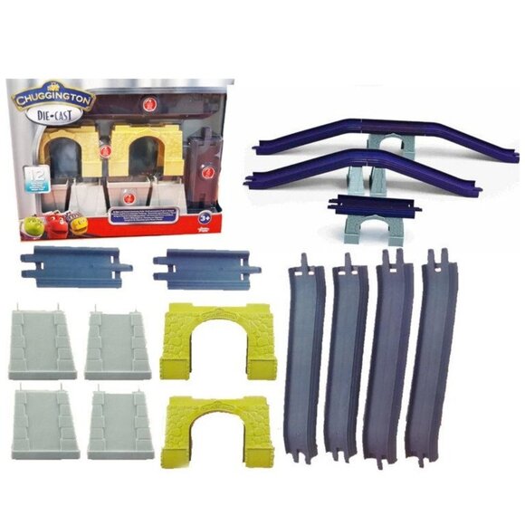 3/$55❤️open box Chuggington Die-Cast Bridge & Tunnel Accessory Pack 12pc Ludorum - Picture 4 of 12